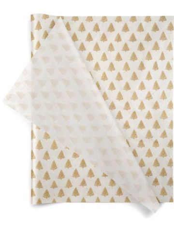 Gold Pearl Trees Tissue Paper