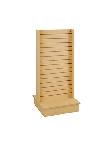 Slatwall Display Case, I Unit, Maple, 54" x 24" x 25.5"