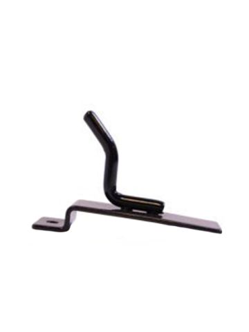 1" Black, Heavy duty slatwall hook with 45 deg. Tip