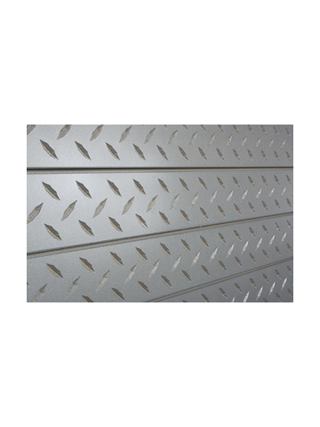 3D Diamond Plate Textured Slatwall, Galvanized