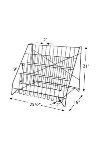 4 Open Shelf Countertop Literature Racks