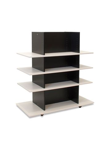 Merchandiser Tower, Knock-Down Black/White, 48" x 24" x 52.5"