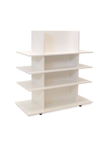 Merchandiser Tower, Knock-Down White, 48" x 24" x 52.5"