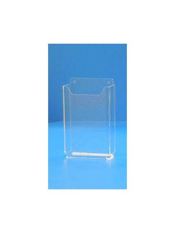 Acrylic Single Pocket Wallmount Brochure Holders, 4" x 9"