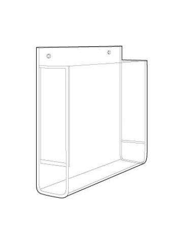 Acrylic Single Pocket Wallmount Brochure Holders, 7-1/2" x 9"