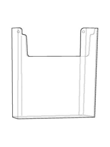 Acrylic Wallmount Literature Holder, 8-1/2" x 11"