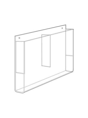 Acrylic Double Pocket Literature Holder for Wallmount 