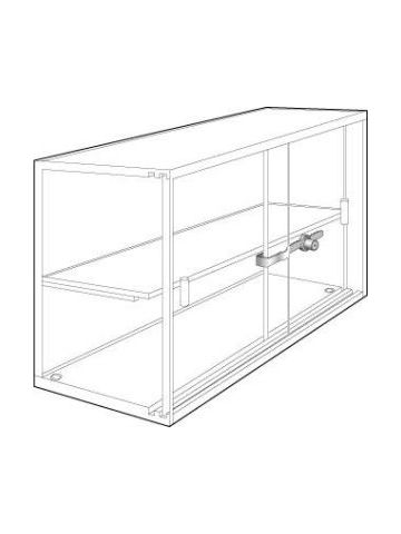 Horizontal Locking Acrylic Countertop Showcases, 21" x 13" x 7.5"