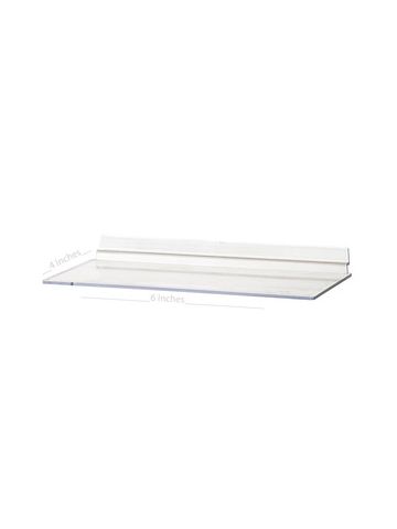 1/8" Acrylic Slatwall Shelves, 6" x 3"