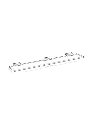 1/4" Acrylic Slatwall Maxi Length Shelves, 48" x 4"