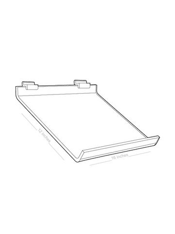 Acrylic Deluxe Slanted Shelves, 16" x 12"