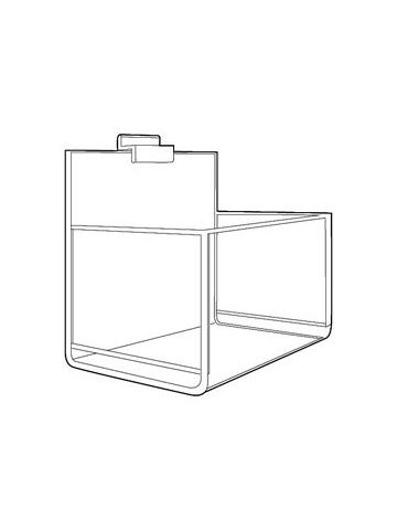 Single Bin, Acrylic Apparel Display for Slatwall