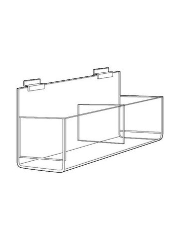 Double Bin, Acrylic Apparel Display for Slatwall