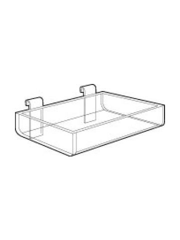 Acrylic Gridwall Display Trays, 16" x 8" x 2"