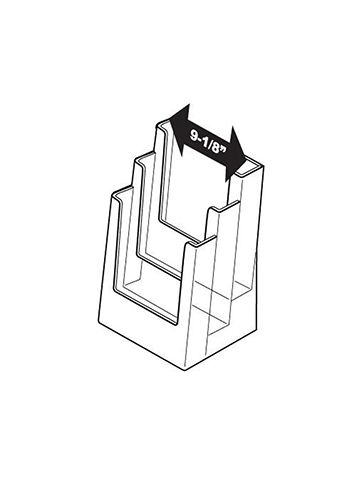 Arcylic Counter 3 Tier Brochure Holder letter