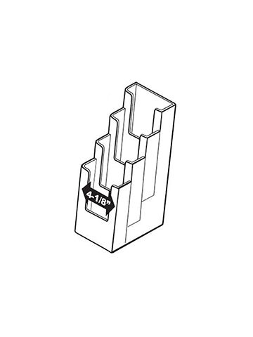 Arcylic Counter 4 Tier Brochure Holder tri folds