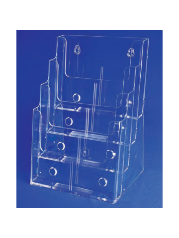 Arcylic Counter 4 Tier Brochure Holder half letter