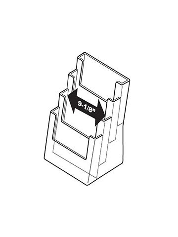 Arcylic Counter 4 Tier Brochure Holder letter