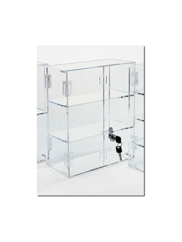 Hinged Door Acrylic Countertop Showcases, 16.25" x 16.5" x 7"