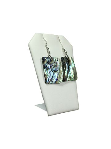 White, Single Pendant/Earring Angled Display