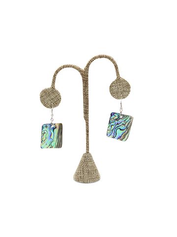 Burlap Earring Display, 5.25"H