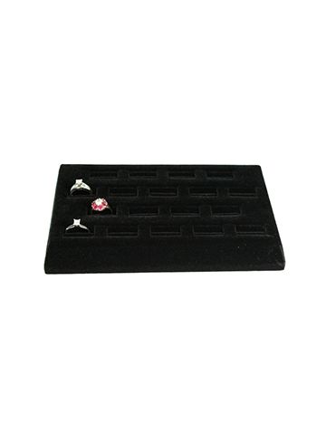 Black, 18 Slot Ring Tray