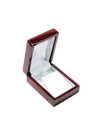 Rosewood Veneer Hinged Jewelry Boxes, for Pendant/Earring