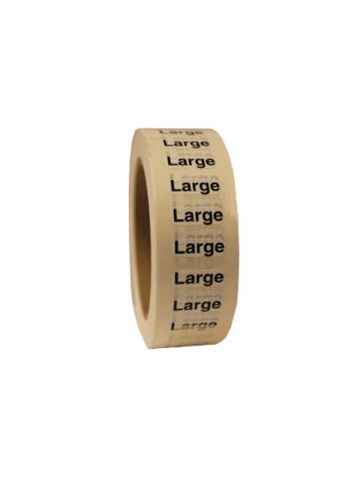 "Large "L" Clear Rectangle Size Labels