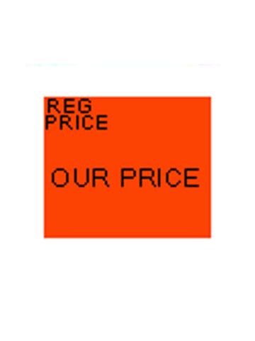 Monarch 1115 Labels, Fluorescent Red REG. PRICE/OUR PRICE