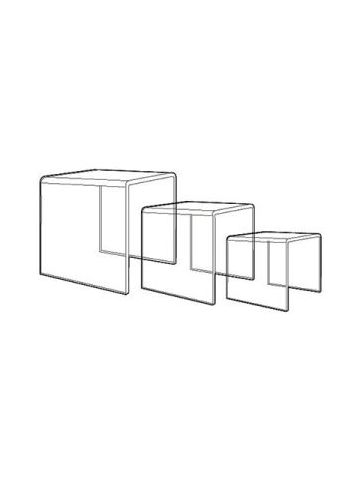 1/4" Acrylic Risers, Set of 6", 8", 10", 12"