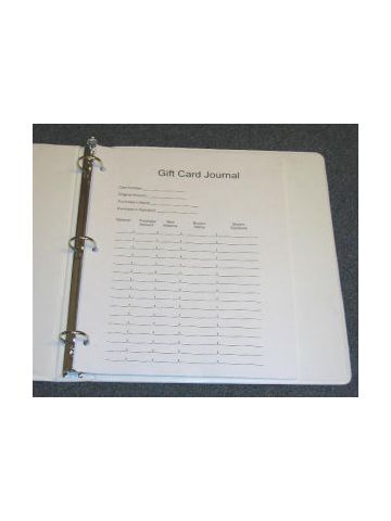 Gift Card Journal Entry Binder - BTGCJ