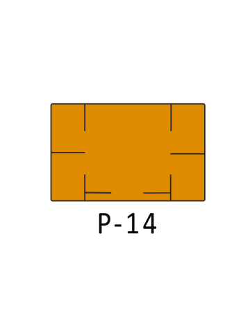 Fluorescent Orange, Primark P 14 Labels