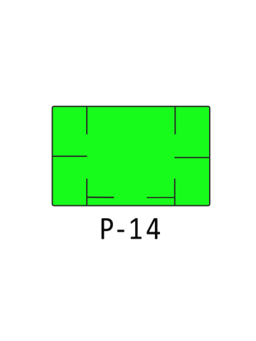 Fluorescent Green, Primark P 14 Labels