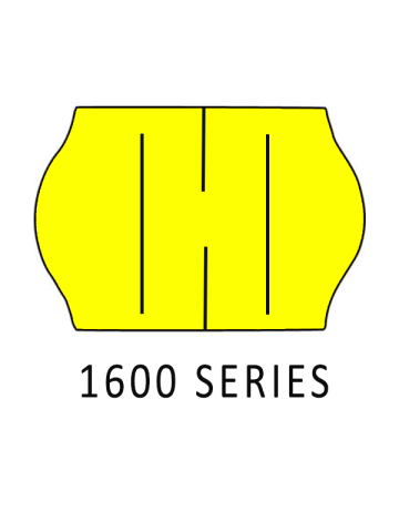 Yellow, Meto 1600 Series Labels