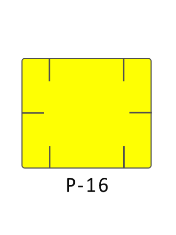 Yellow, Primark P 16 Labels