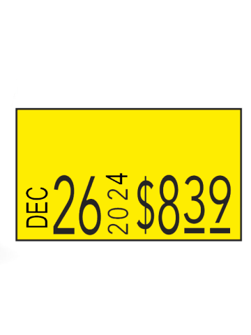 Monarch 1131 Labels, Yellow