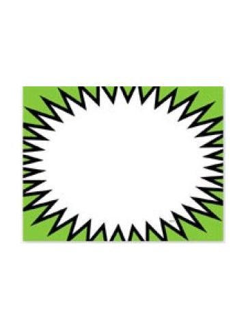 Green Burst, Printable Sign Cards