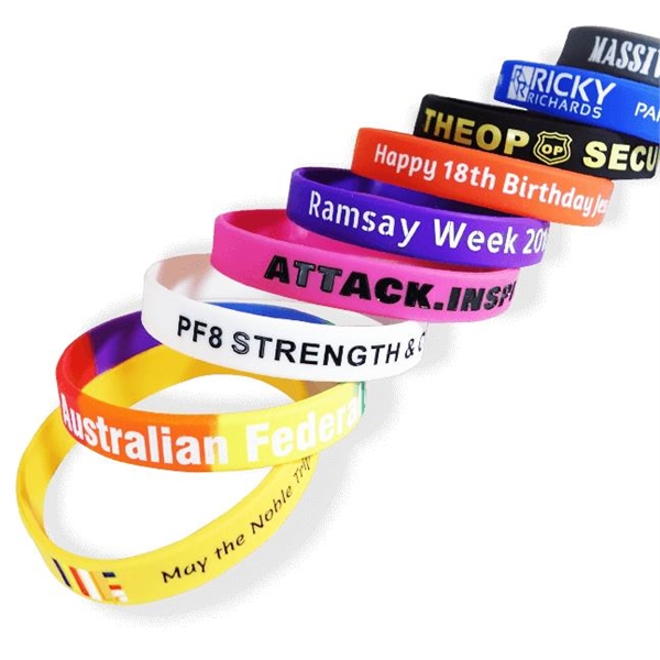 silicone customizable wristbands